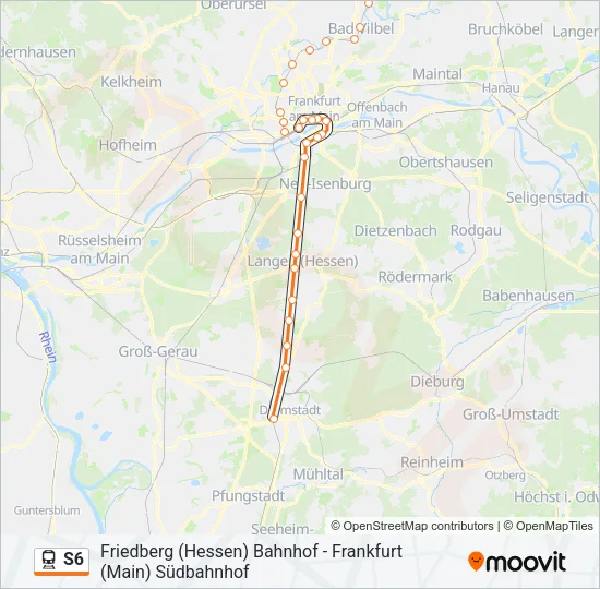 S6 Train Line Map