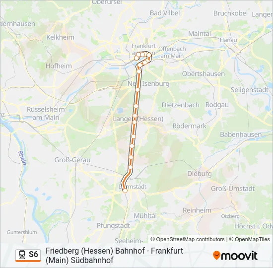 S6 Train Line Map