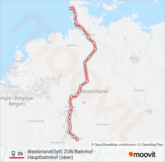 26 Train Line Map