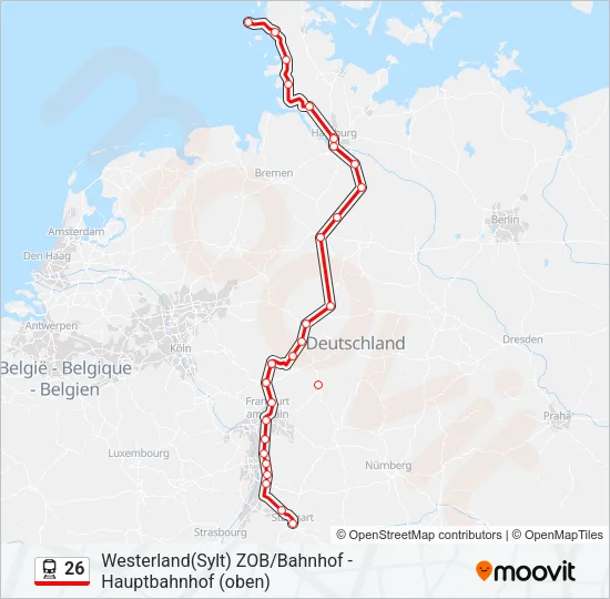 26 Train Line Map