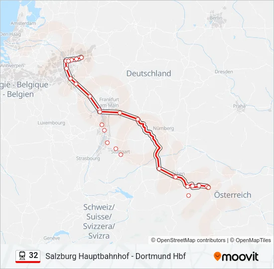 32 Train Line Map