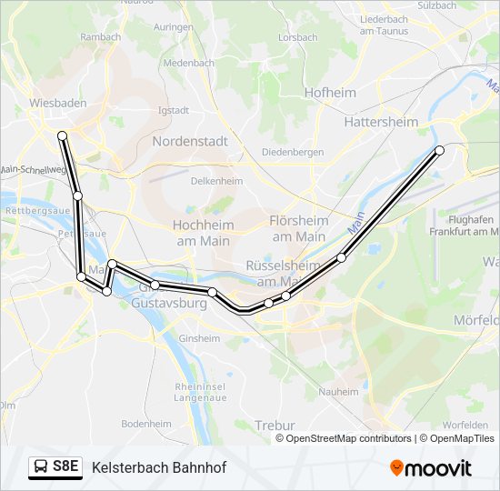 S8E Bus Line Map