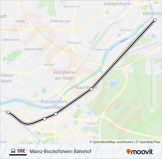 S8E Bus Line Map