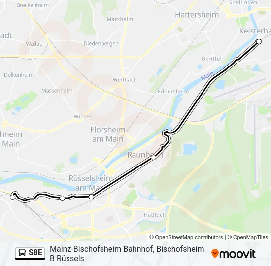 S8E Bus Line Map