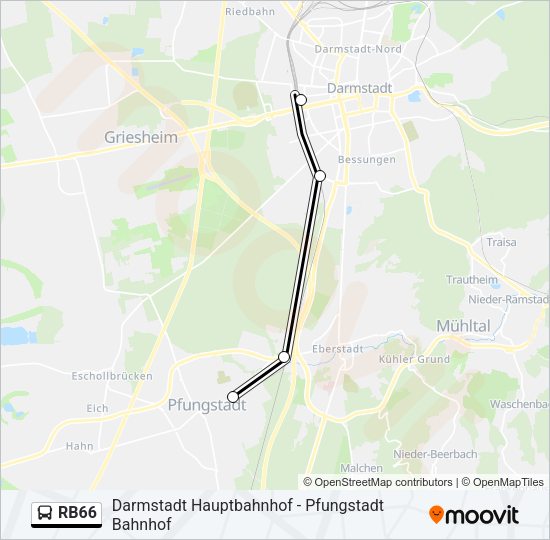 RB66 Bus Line Map