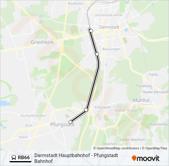 RB66 Bus Line Map