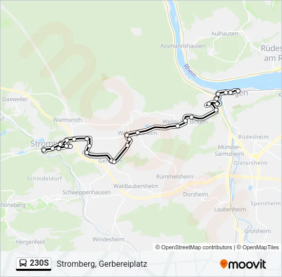 230S Bus Line Map
