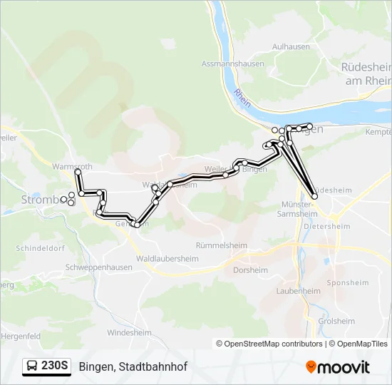 230S Bus Line Map