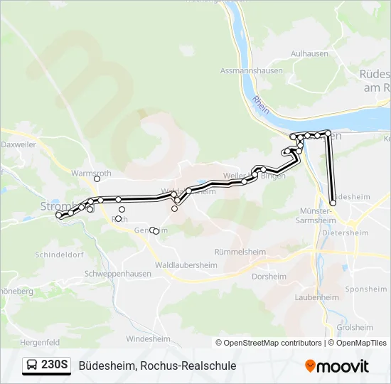 230S Bus Line Map