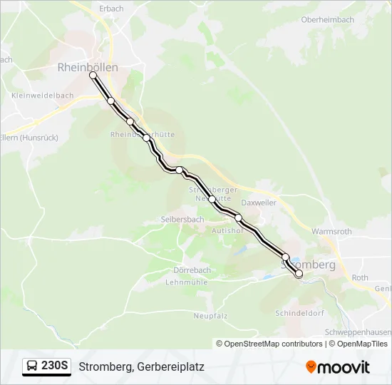 230S Bus Line Map