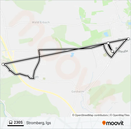 230S Bus Line Map