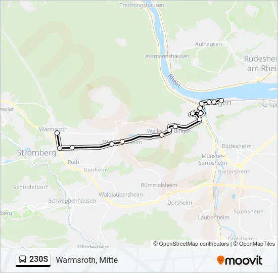 230S Bus Line Map