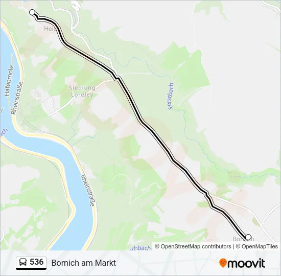 536 Bus Line Map