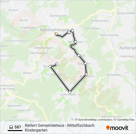 587 Bus Line Map