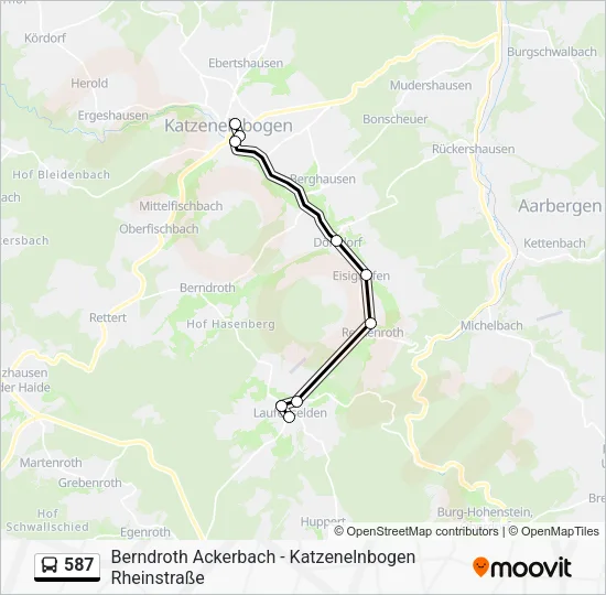587 Bus Line Map