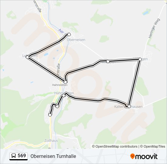 569 Bus Line Map