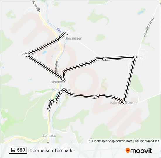 569 Bus Line Map