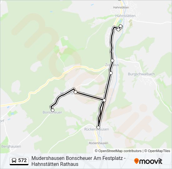 572 Bus Line Map