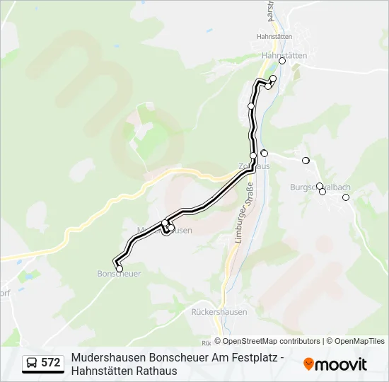 572 Bus Line Map