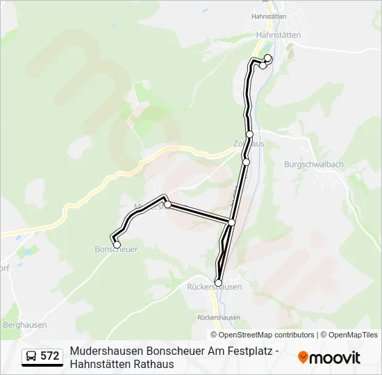 Автобус 572: карта маршрута