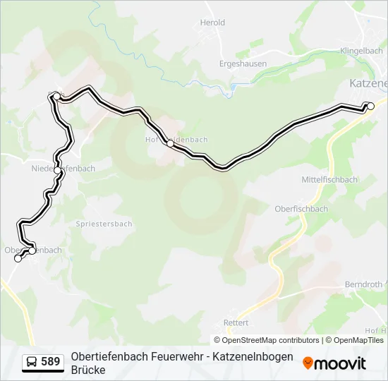 589 Bus Line Map