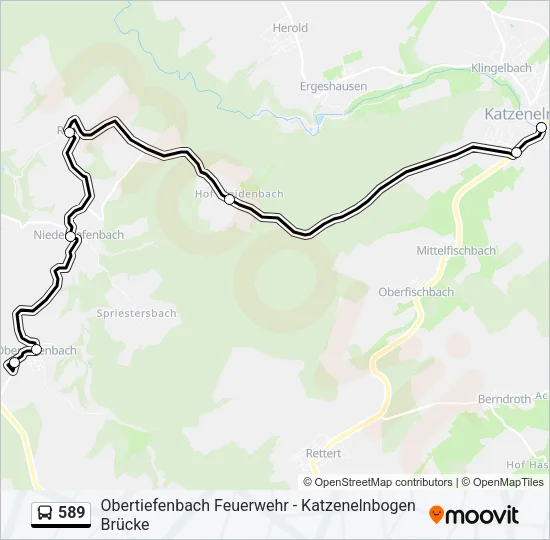 589 Bus Line Map