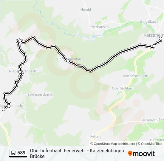 589 Bus Line Map