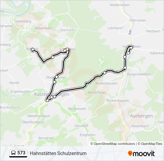 573 Bus Line Map