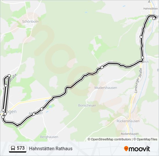 573 Bus Line Map
