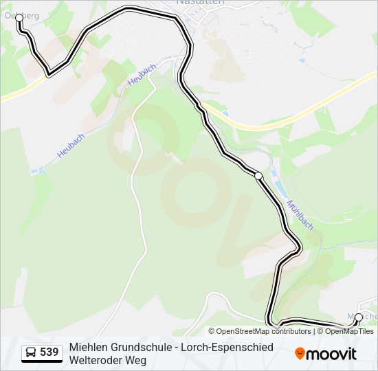 539 Bus Line Map