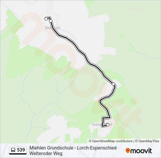 539 Bus Line Map
