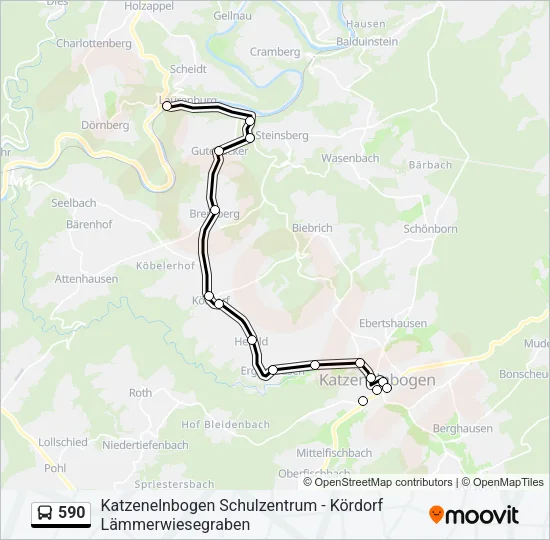 590 Bus Line Map
