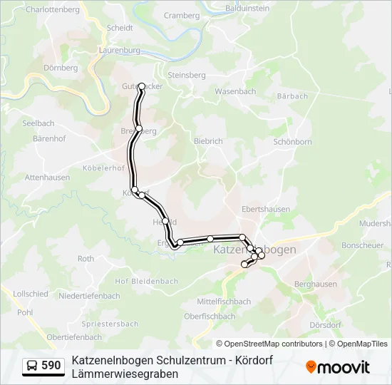 590 Bus Line Map