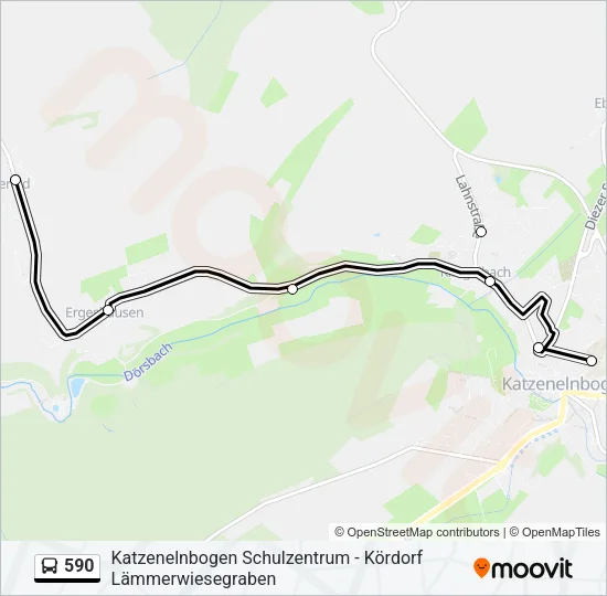 590 Bus Line Map
