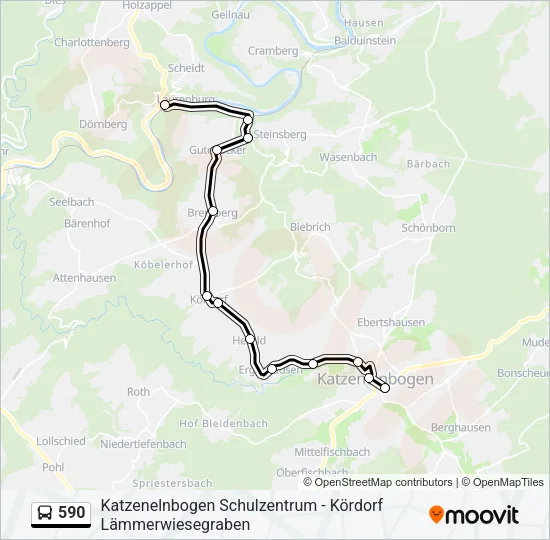 590 Bus Line Map
