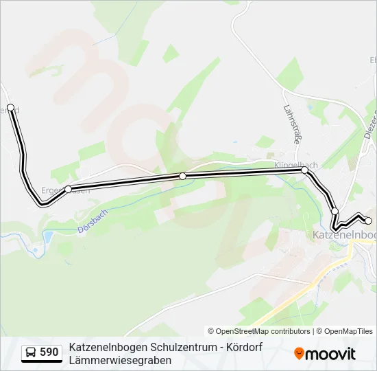 590 Bus Line Map
