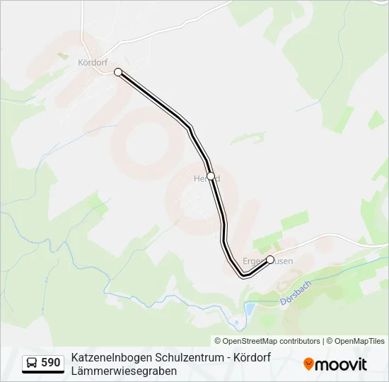 590 Bus Line Map