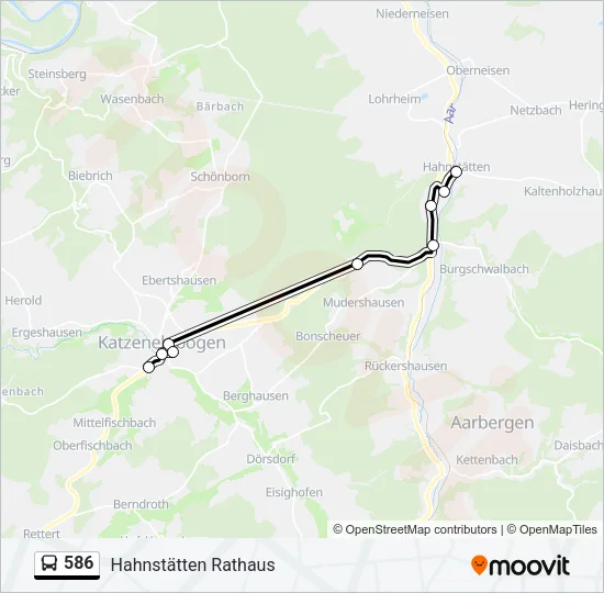 586 Bus Line Map