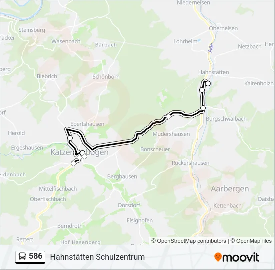 Buslinie 586 Karte