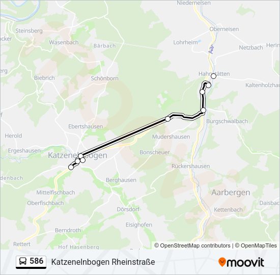 586 Bus Line Map