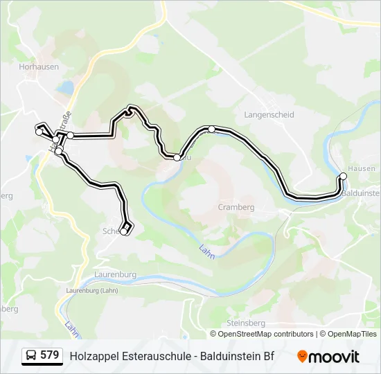 579 Bus Line Map