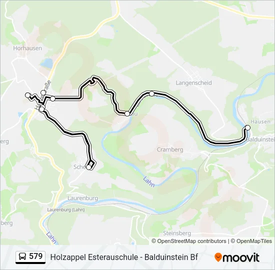 579 Bus Line Map