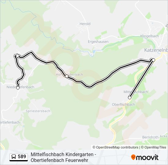 589 Bus Line Map
