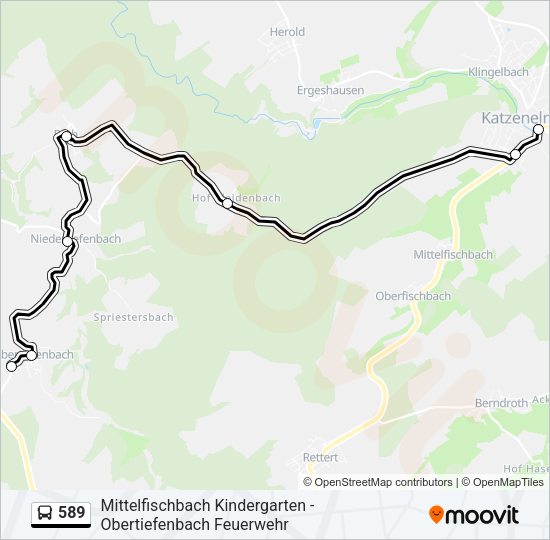 589 Bus Line Map