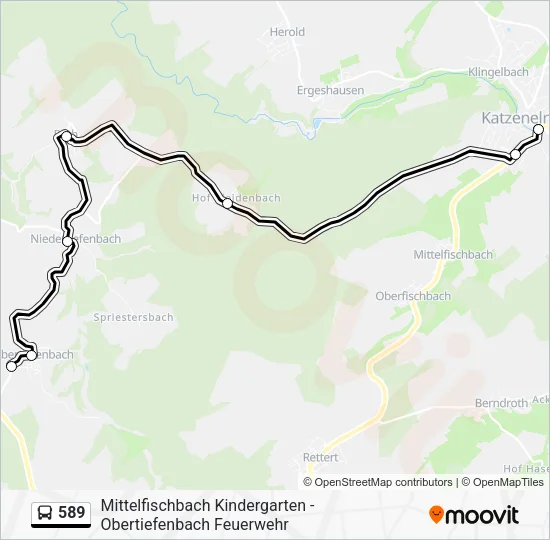589 Bus Line Map