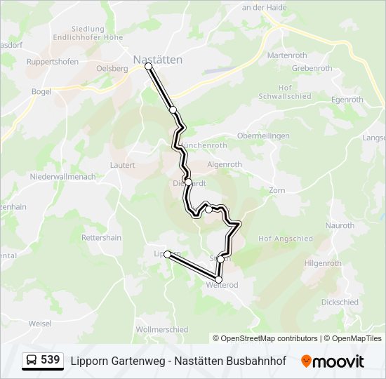 539 Bus Line Map