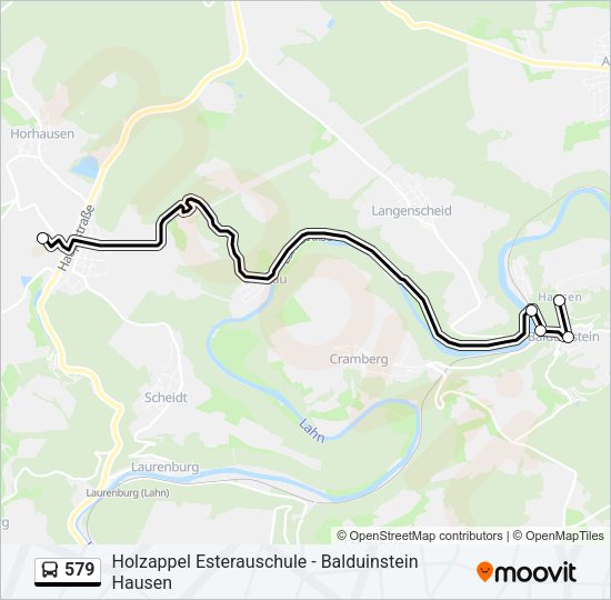 Автобус 579: карта маршрута