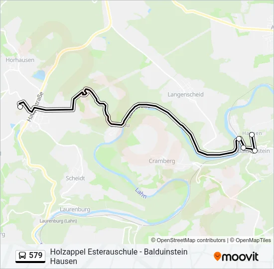 579 Bus Line Map