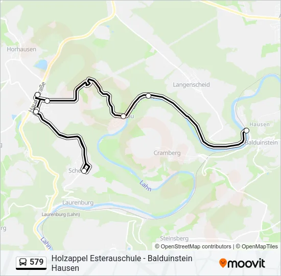579 Bus Line Map