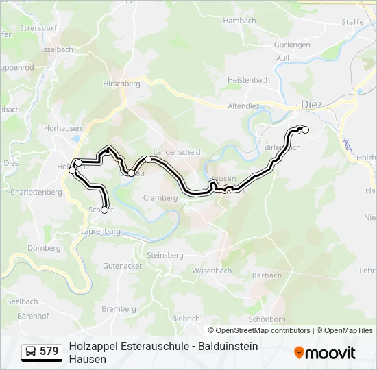 579 Bus Line Map